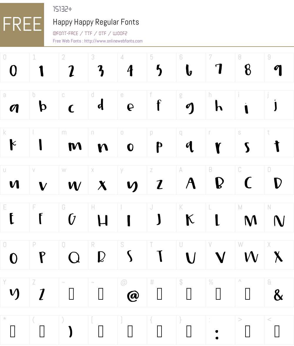 Happy Happy Font Screenshots