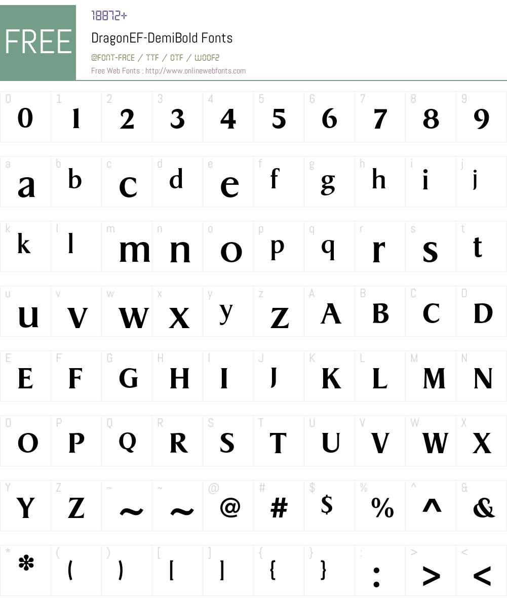 DragonEF Font Screenshots