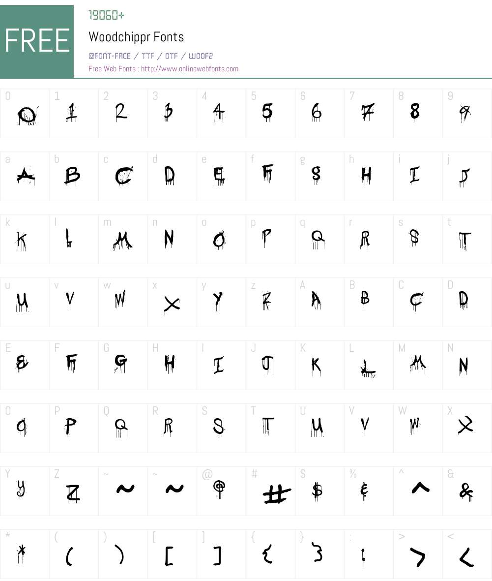 Woodchippr Font Screenshots