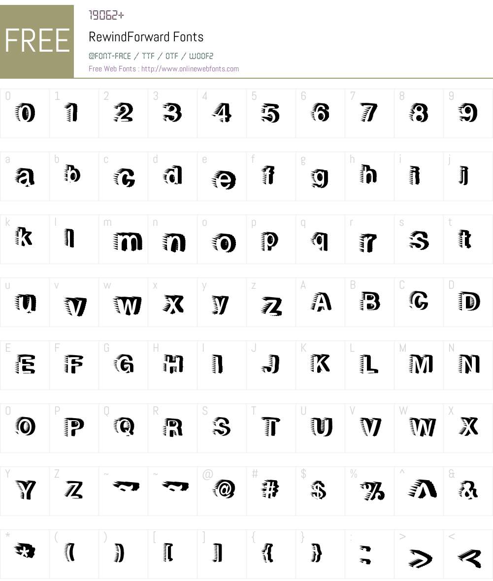 RewindForward Font Screenshots