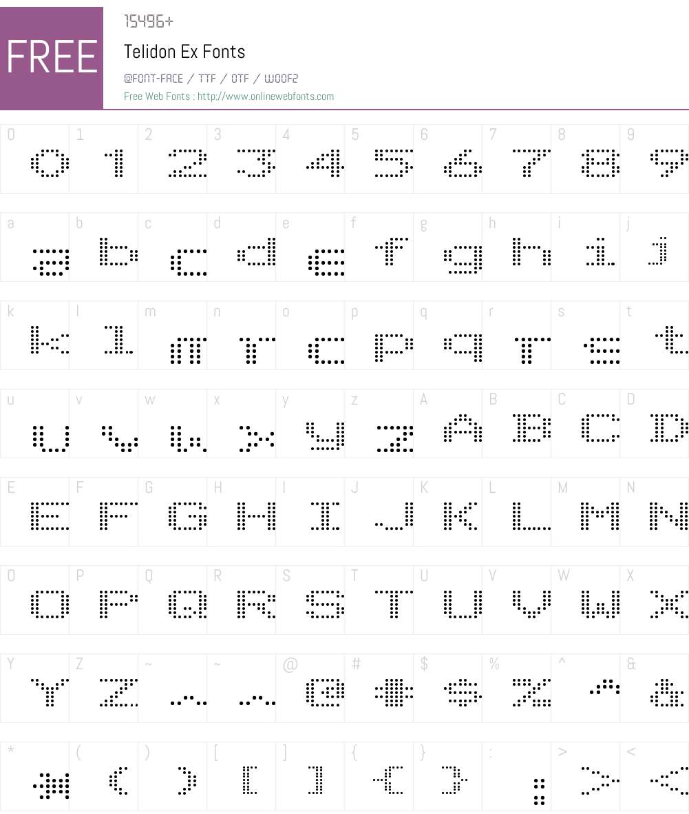 Telidon Ex Font Screenshots