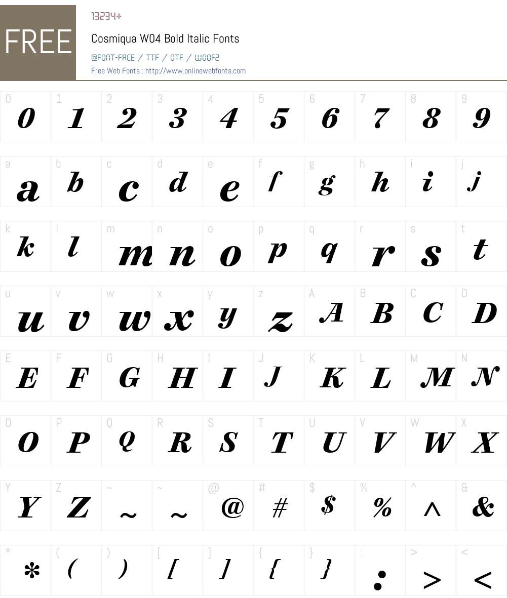 Cosmiqua Font Screenshots