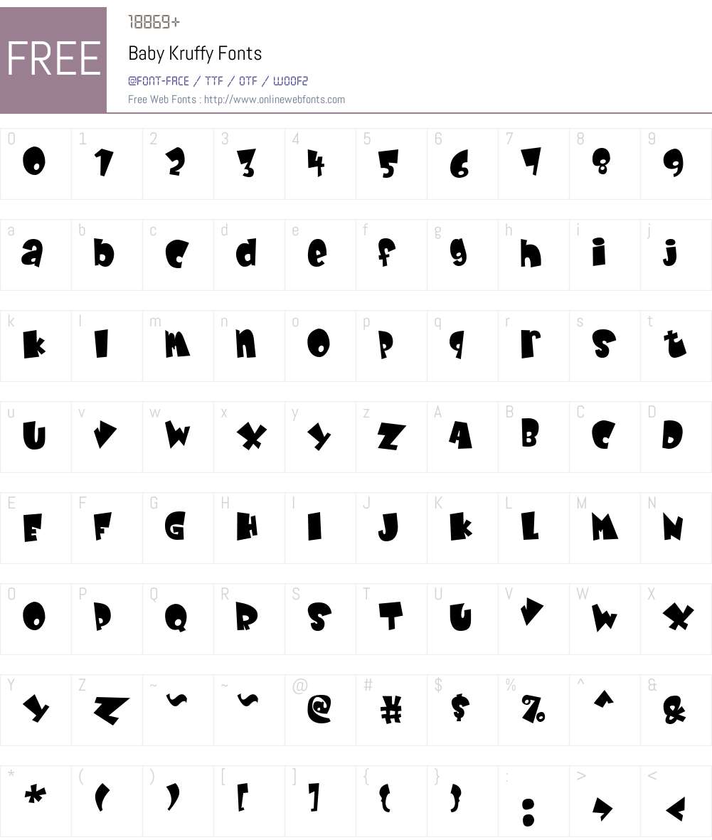 Baby Kruffy Font Screenshots