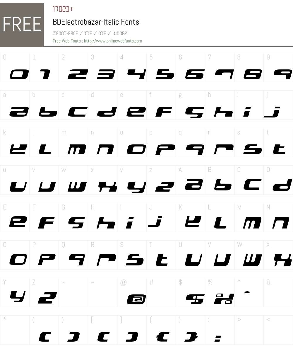 BDElectrobazar Font Screenshots