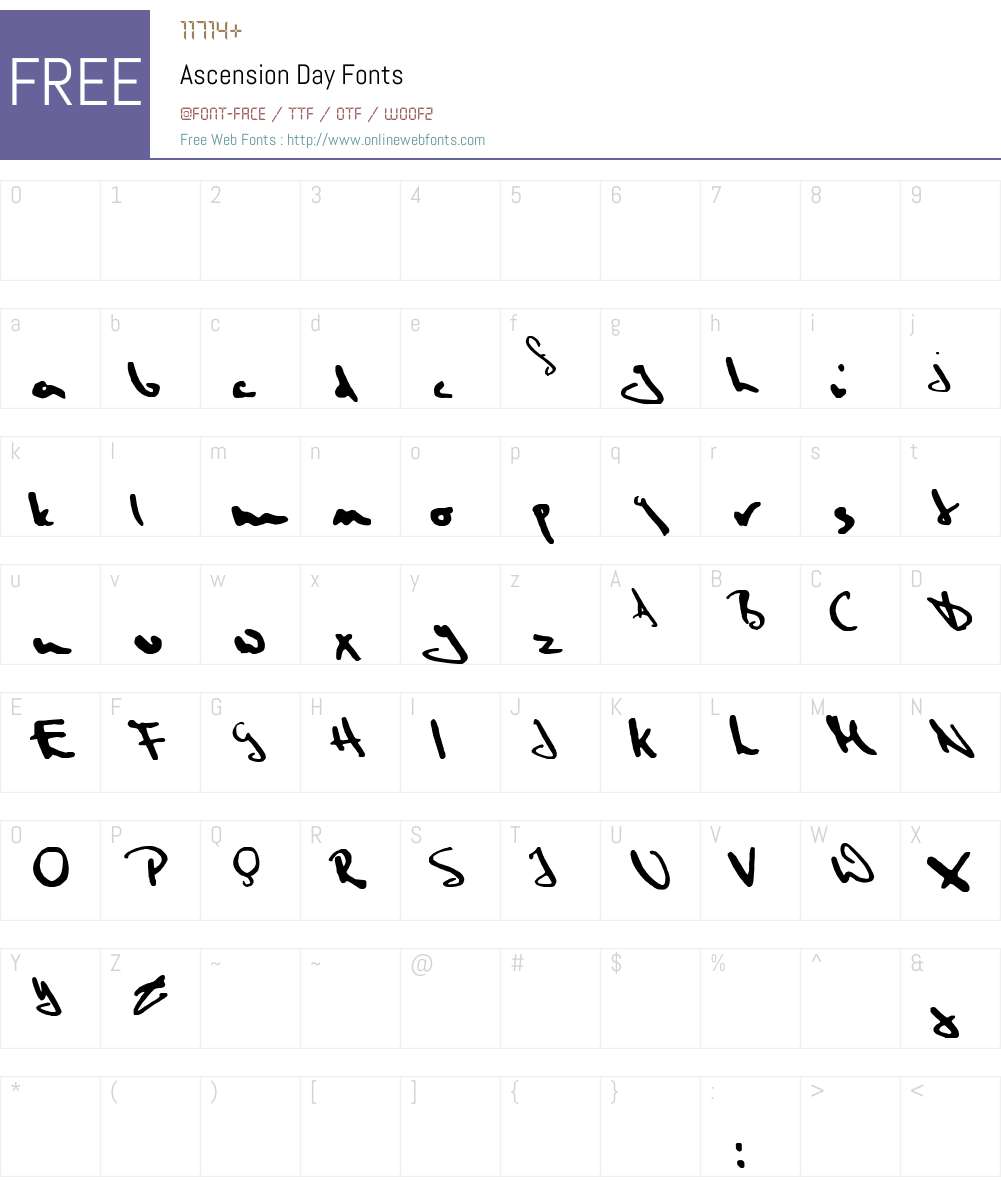 Ascension Day Font Screenshots