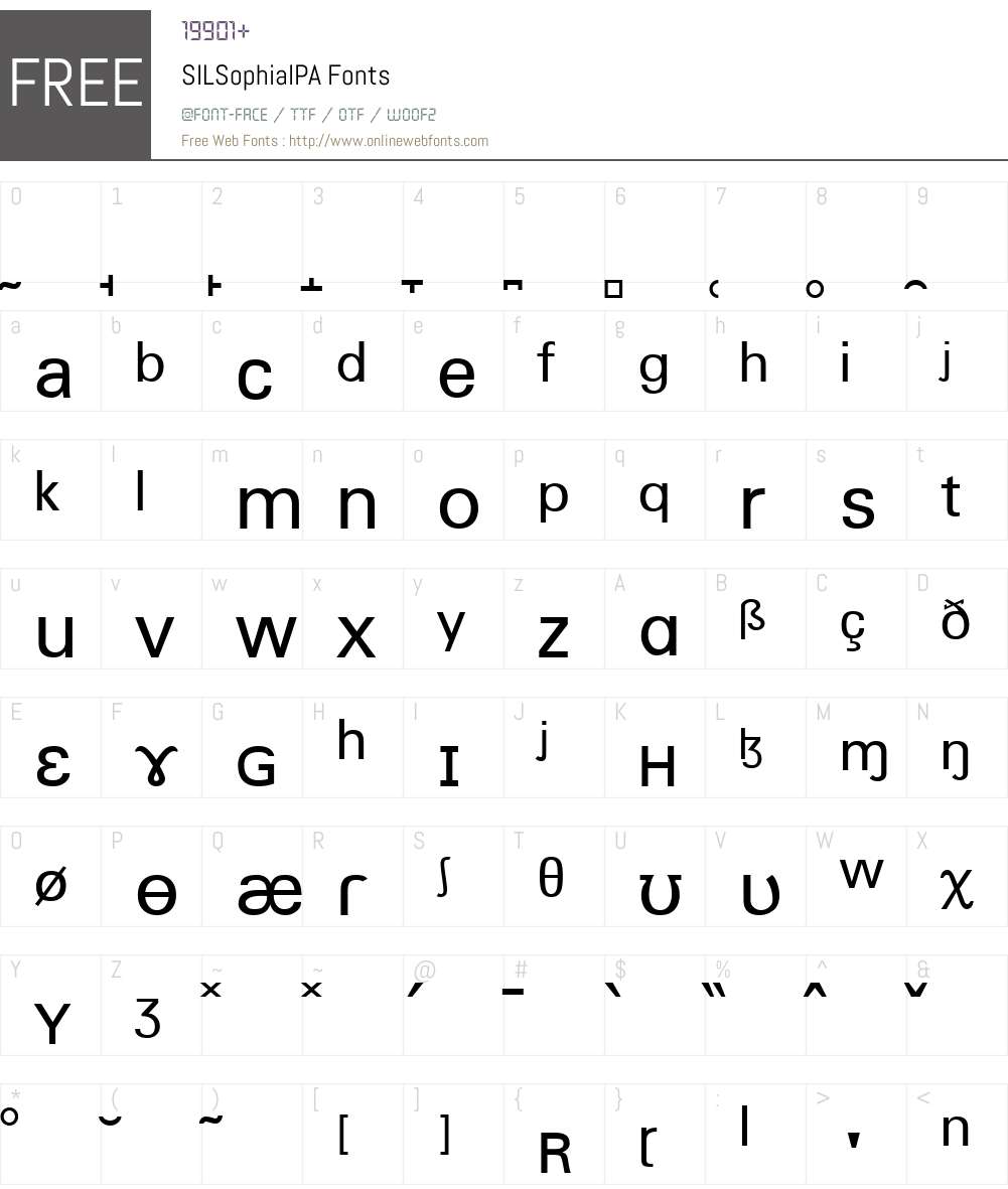 SILSophiaIPA Font Screenshots