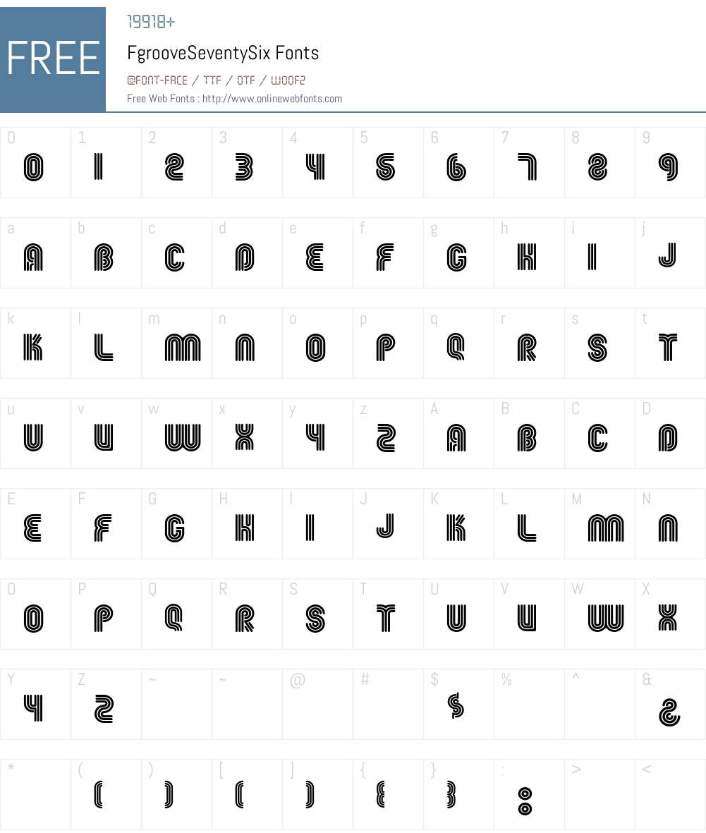 Fgroove Font Screenshots