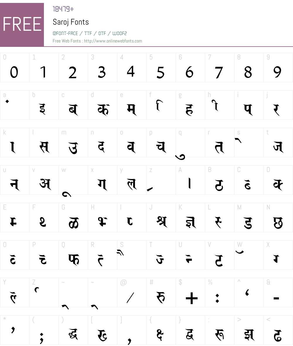 Saroj Font Screenshots