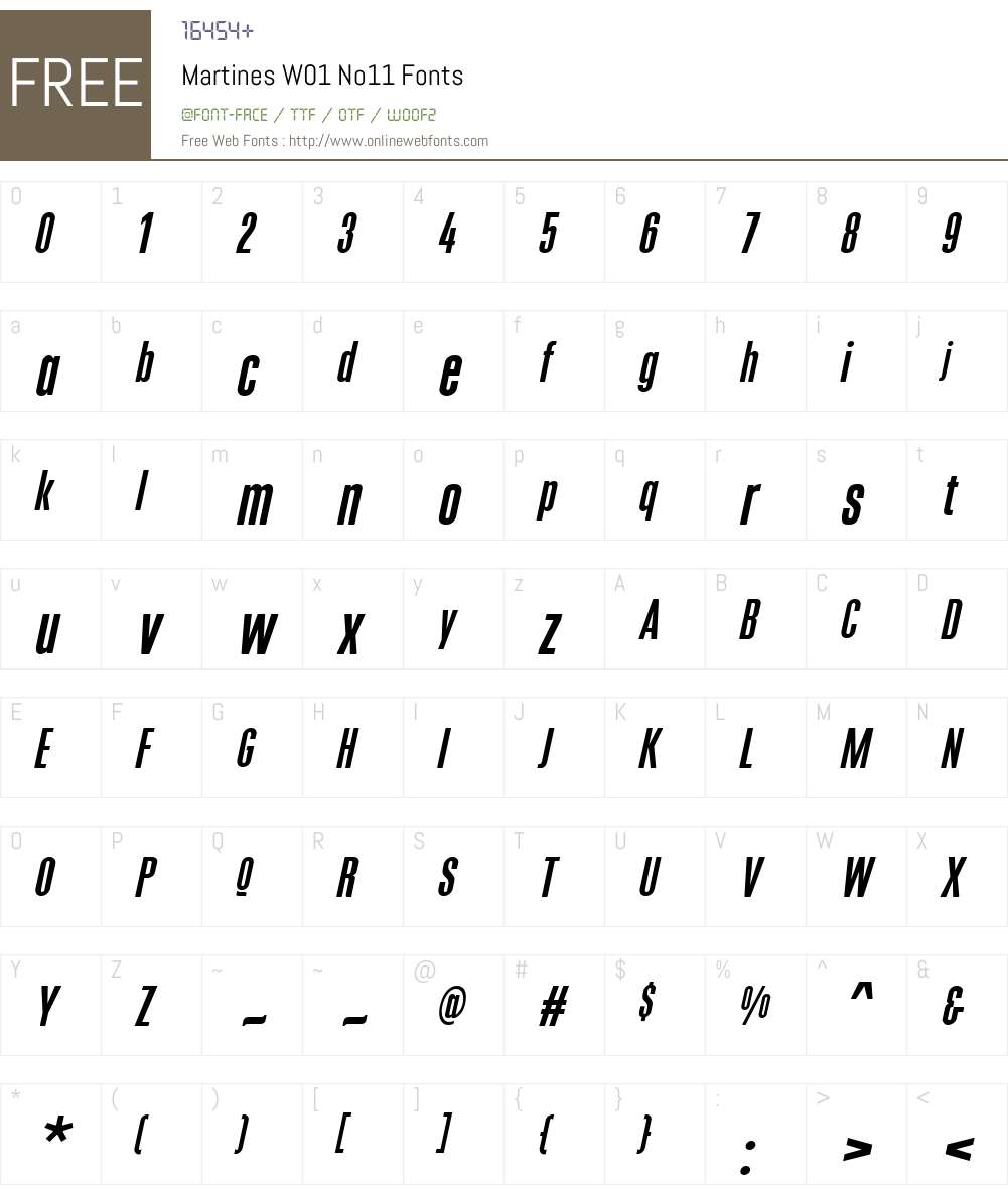 MartinesW01-No11 Font Screenshots