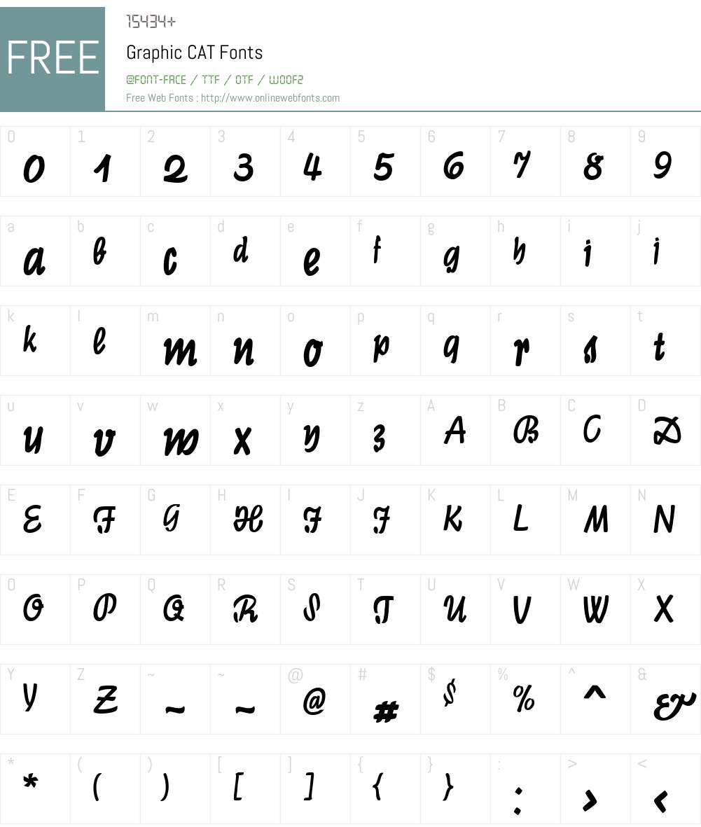Graphic CAT Font Screenshots