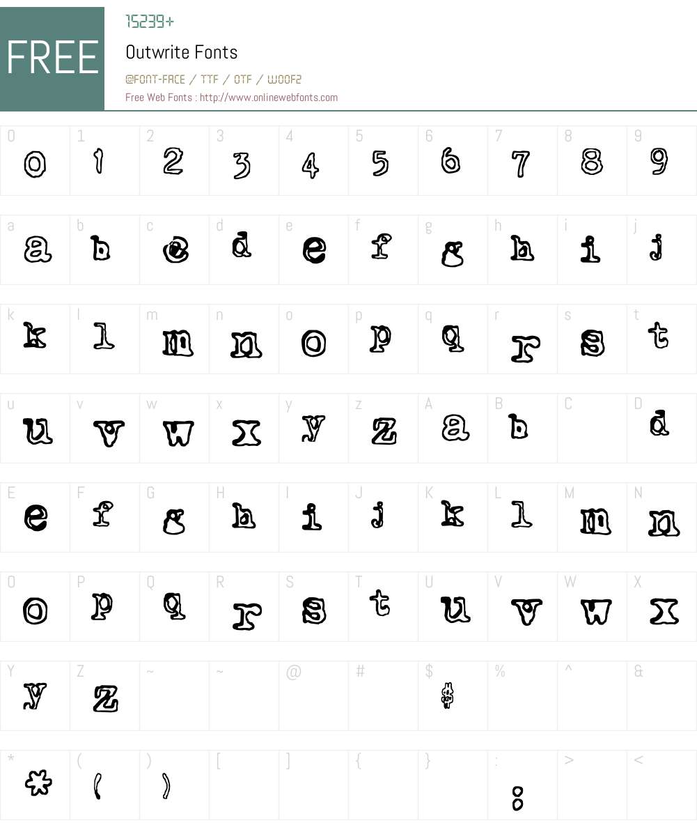 Outwrite Font Screenshots