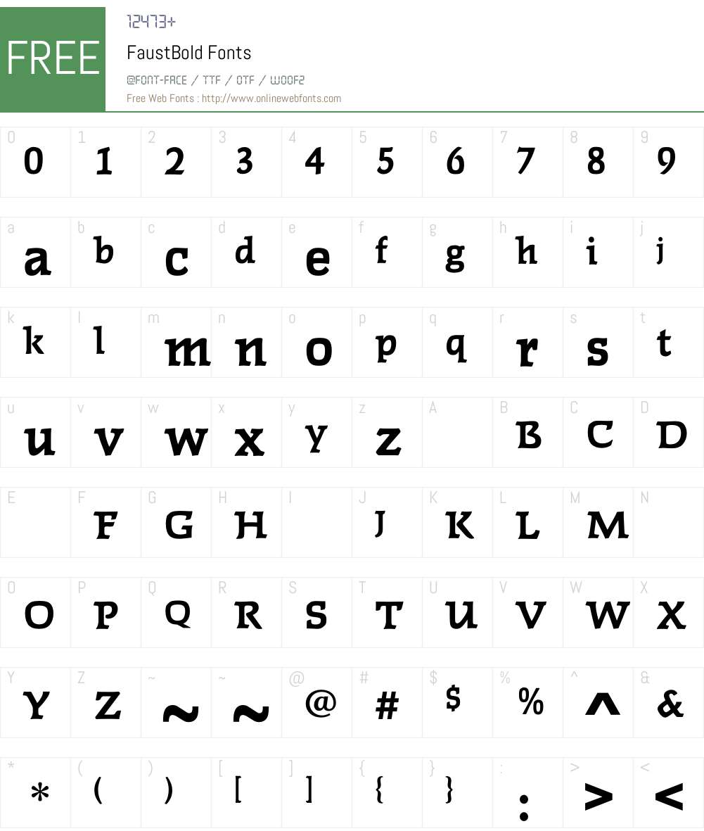 FaustBold Font Screenshots