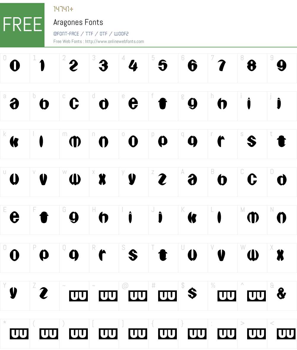 Aragones Font Screenshots