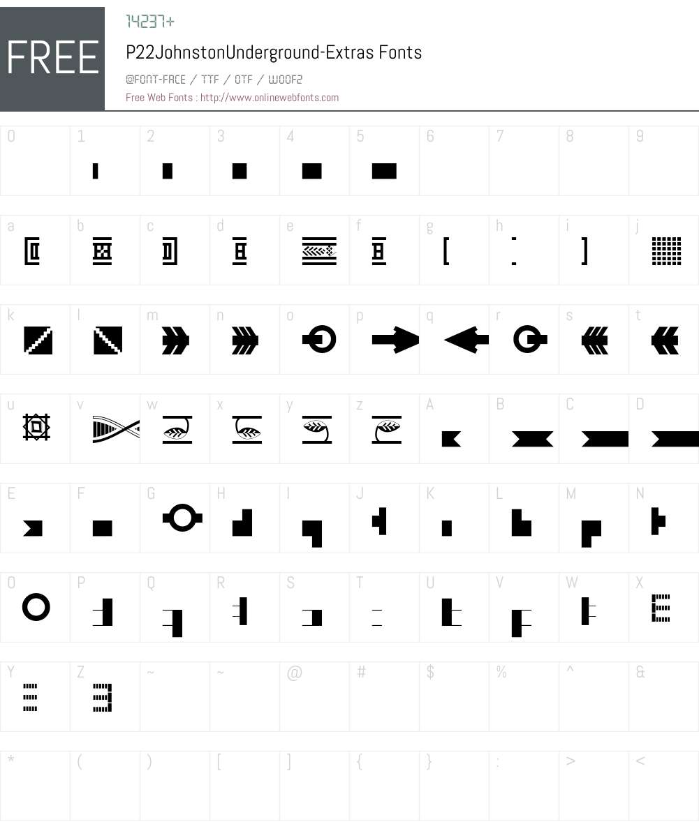 P22JohnstonUnderground Font Screenshots