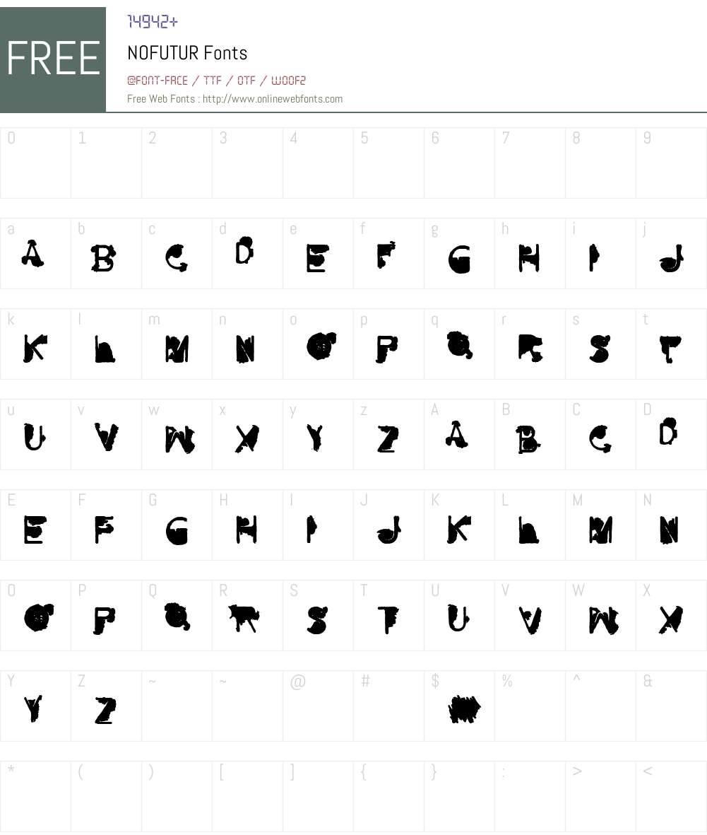 NOFUTUR Font Screenshots
