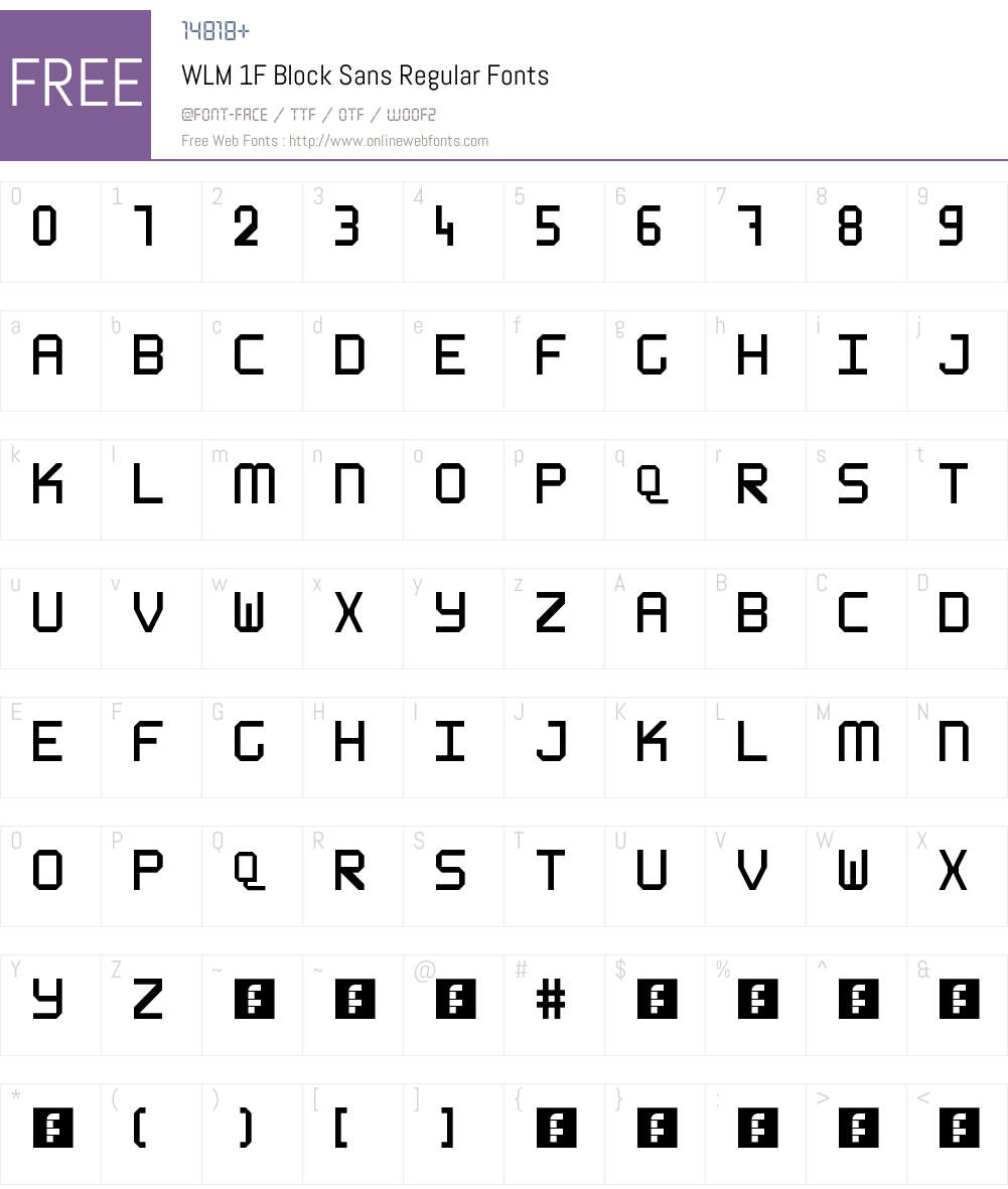 WLM 1F Block Sans Font Screenshots