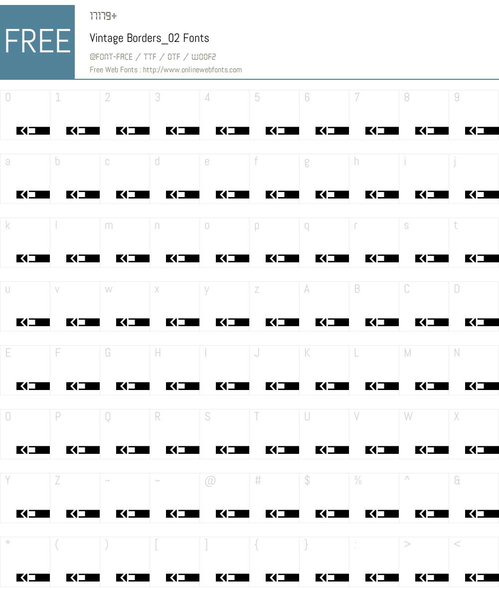Vintage Borders_02 Font Screenshots