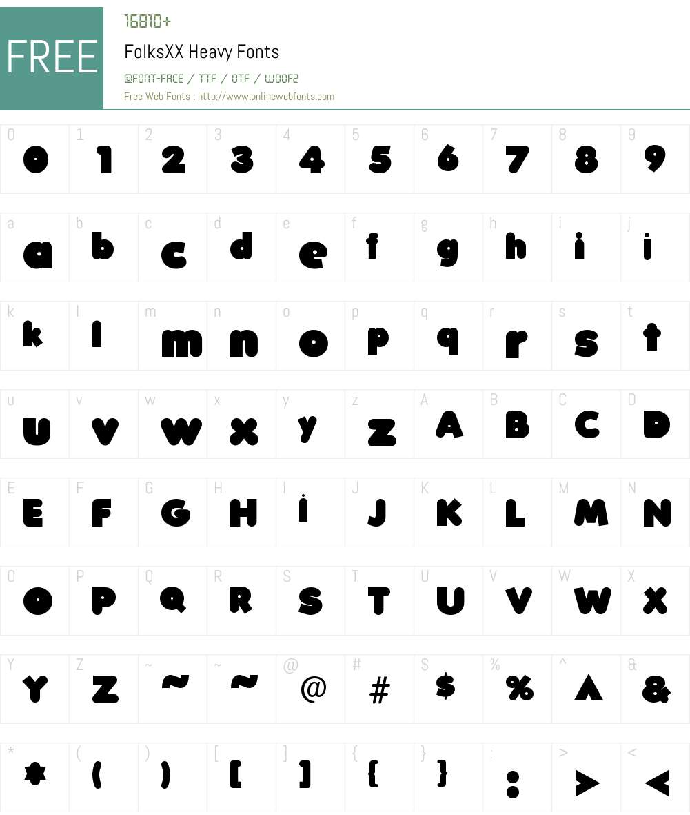 FolksXX Font Screenshots