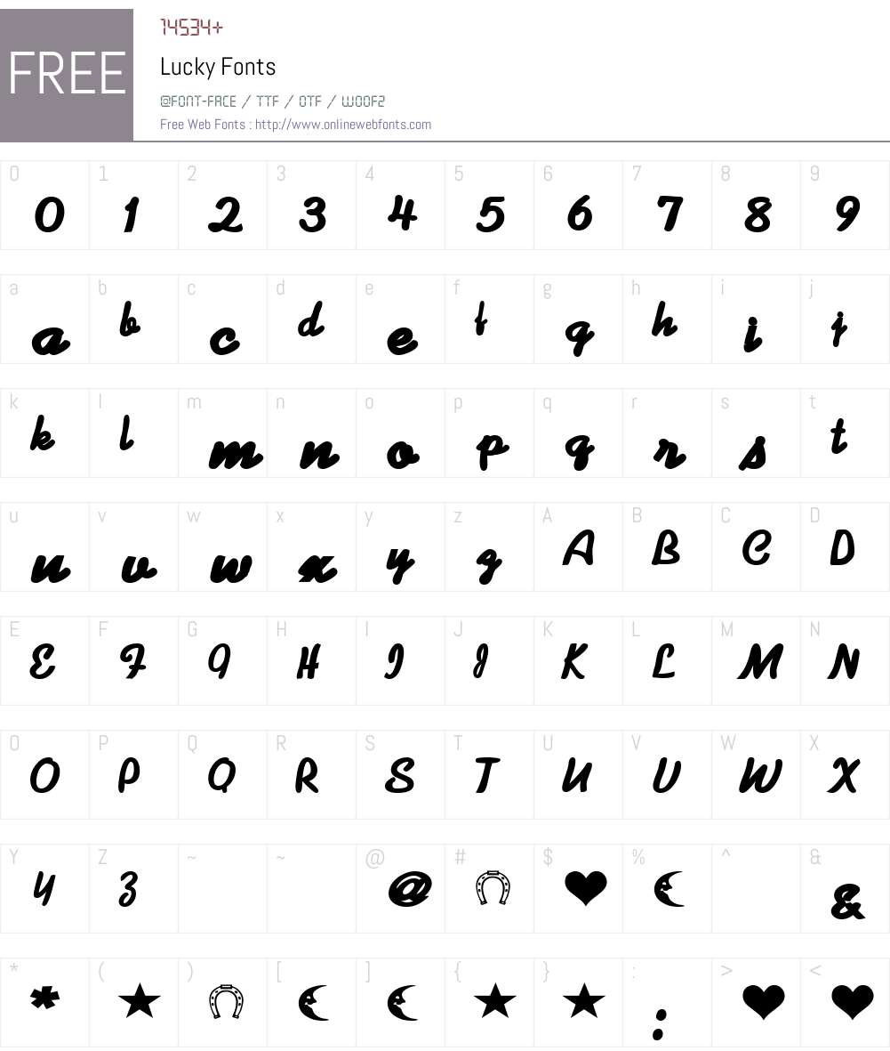 Lucky Font Screenshots