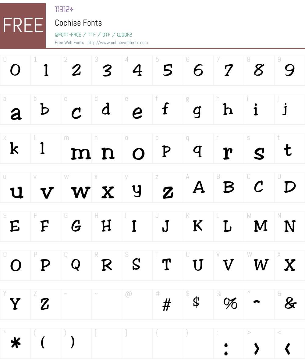 Cochise Font Screenshots