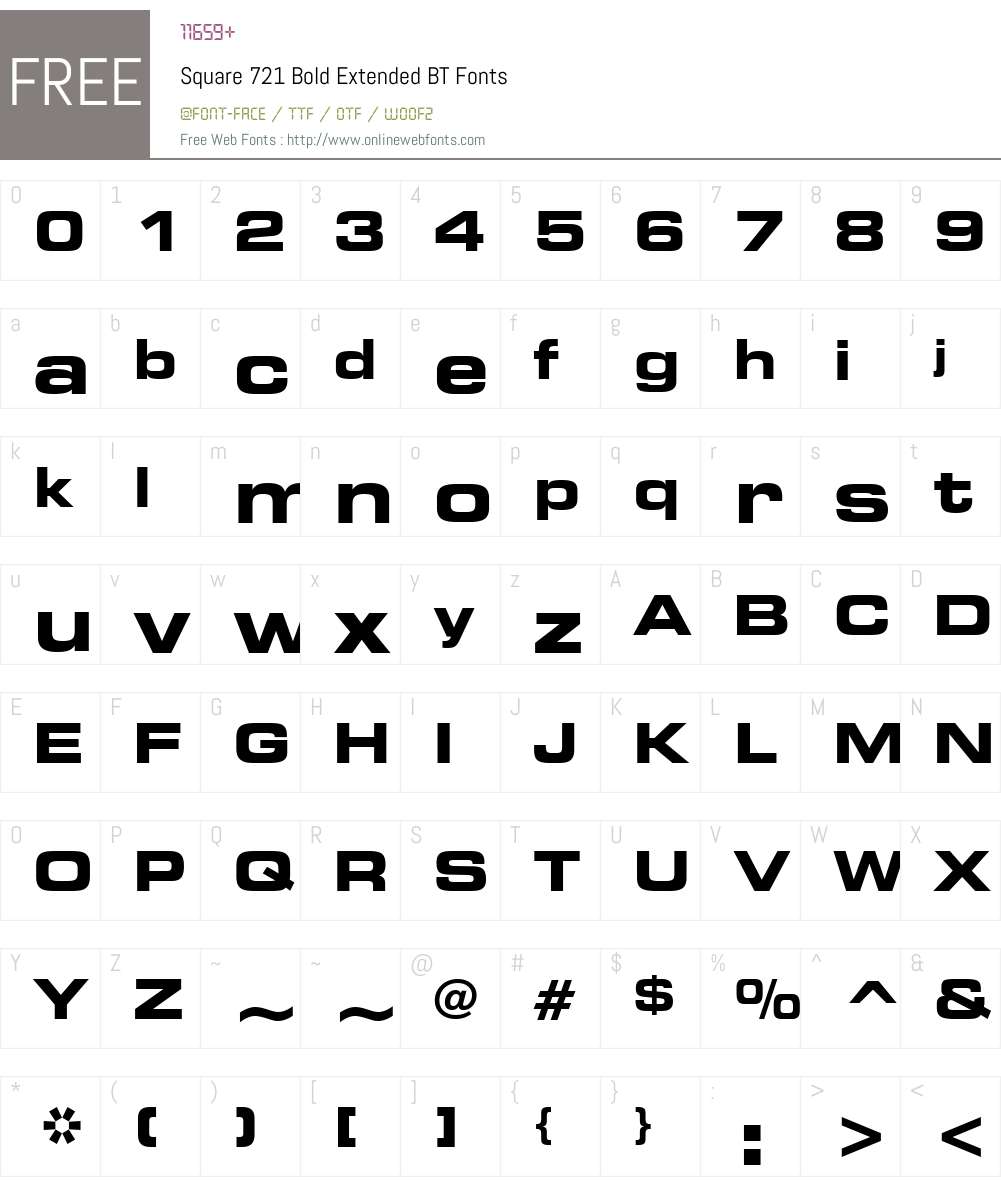 Square721 BdEx BT Font Screenshots