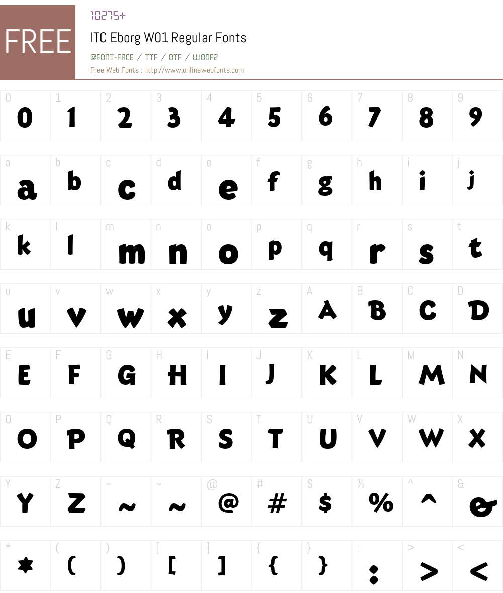 ITCEborgW01-Regular Font Screenshots