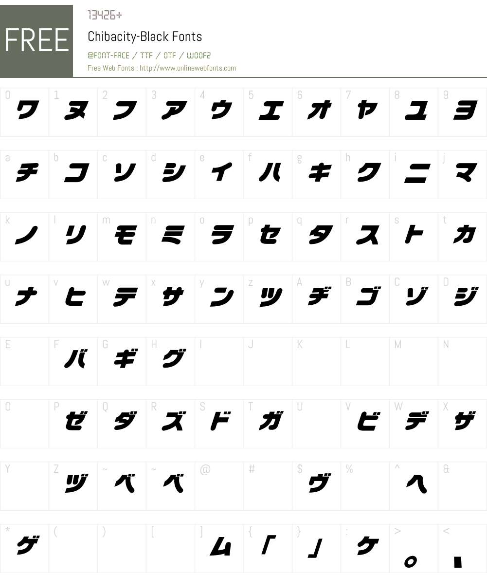 Chibacity Font Screenshots