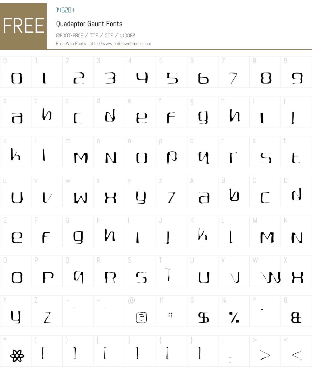 Quadaptor Gaunt Font Screenshots