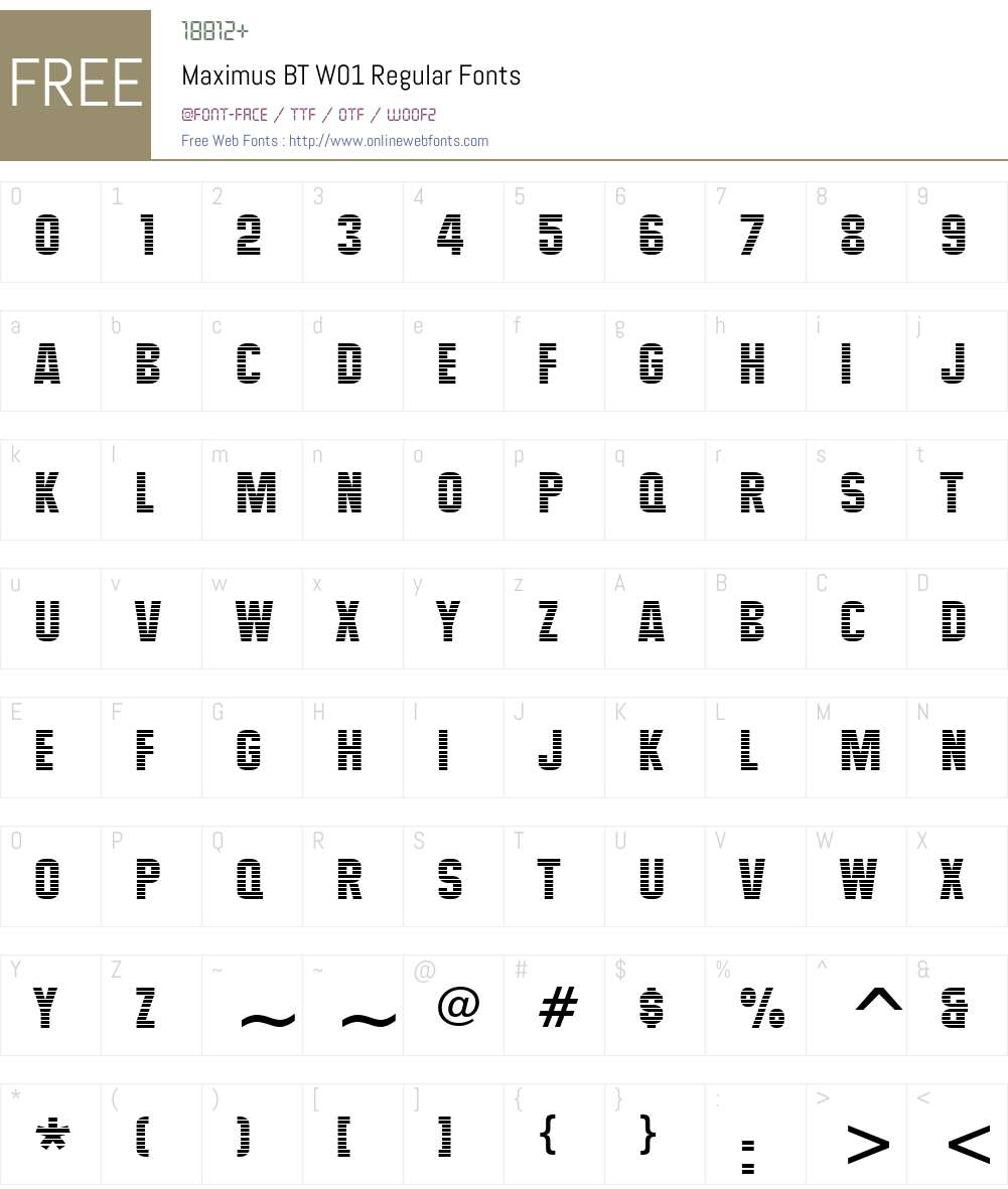 MaximusBTW01-Regular Font Screenshots