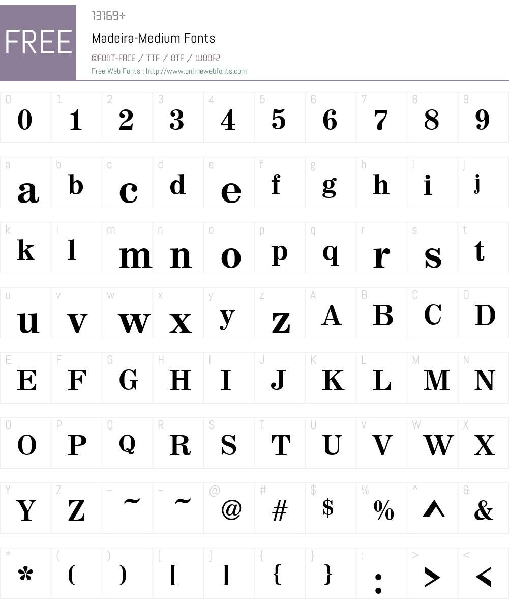 Madeira Font Screenshots