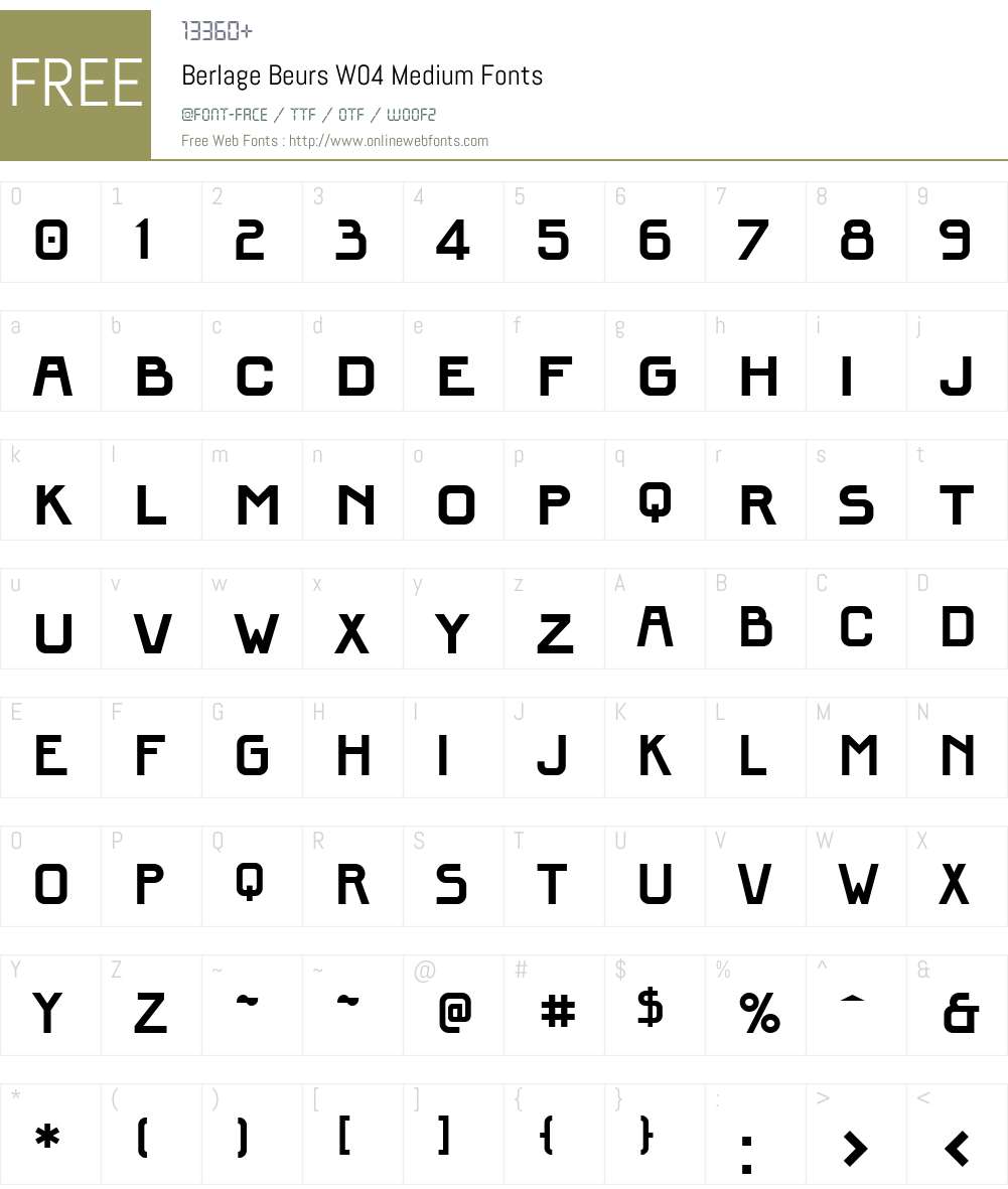 FF Berlage Beurs Font Screenshots