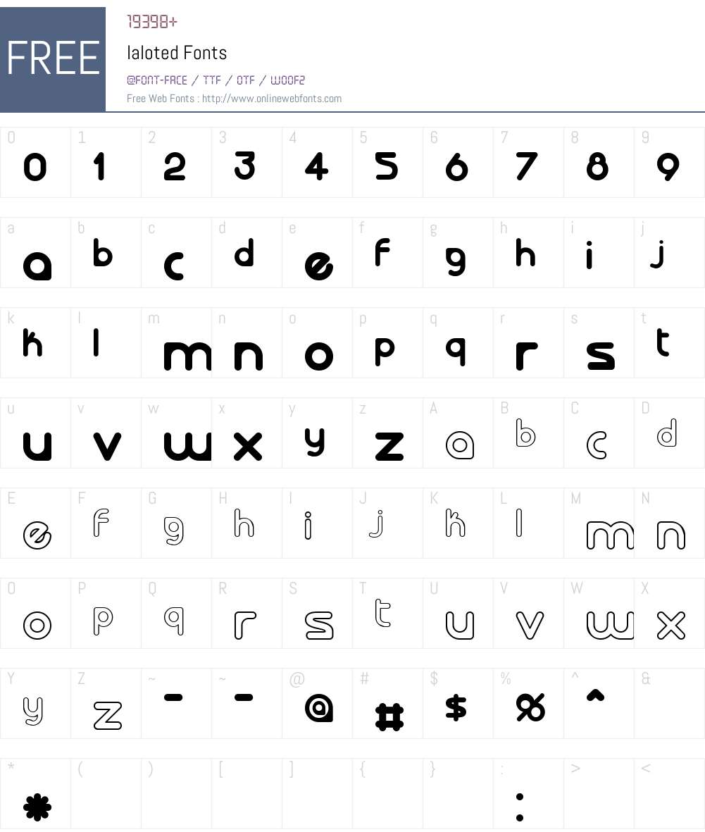 laloted Font Screenshots