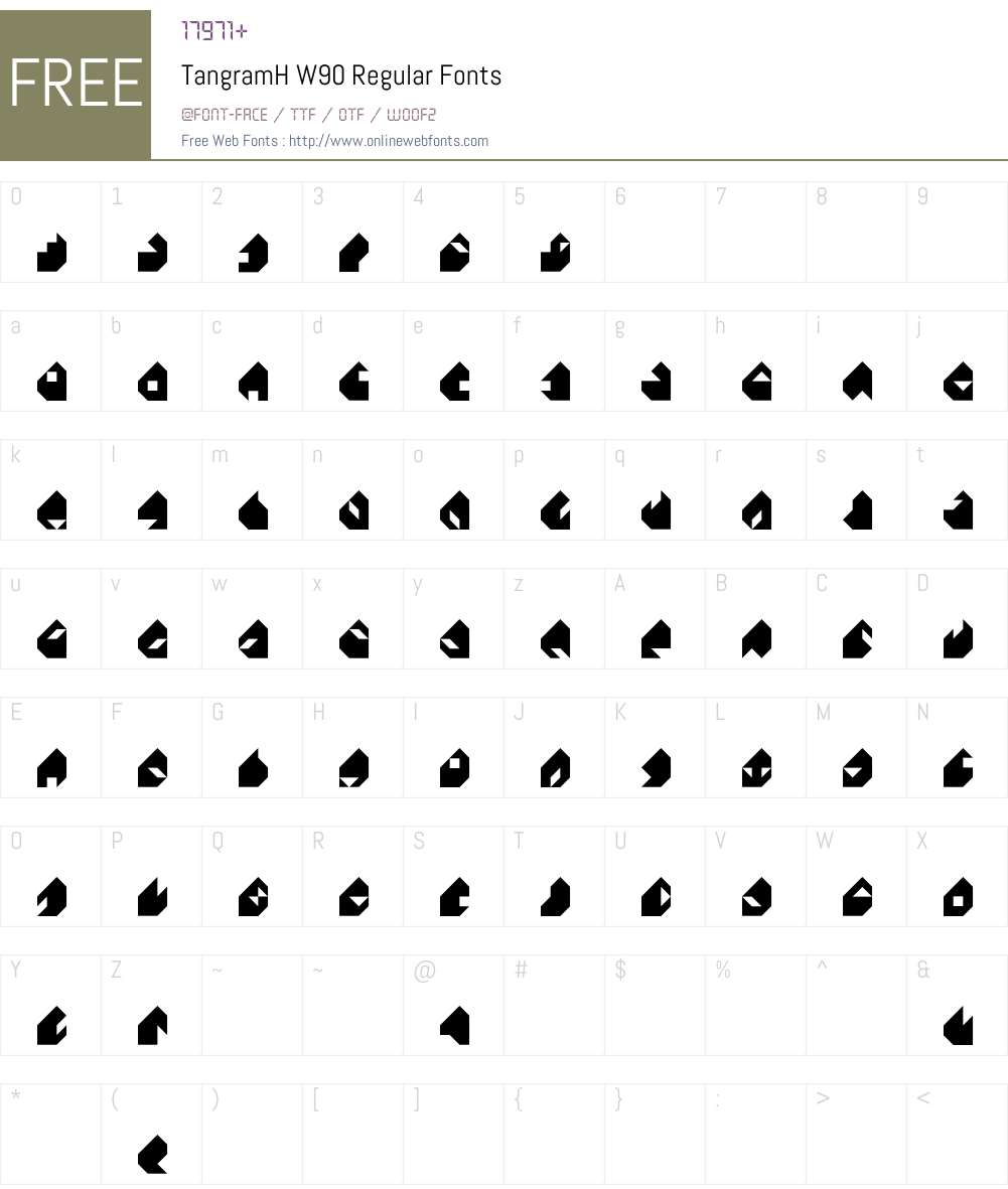 TangramHW90-Regular Font Screenshots