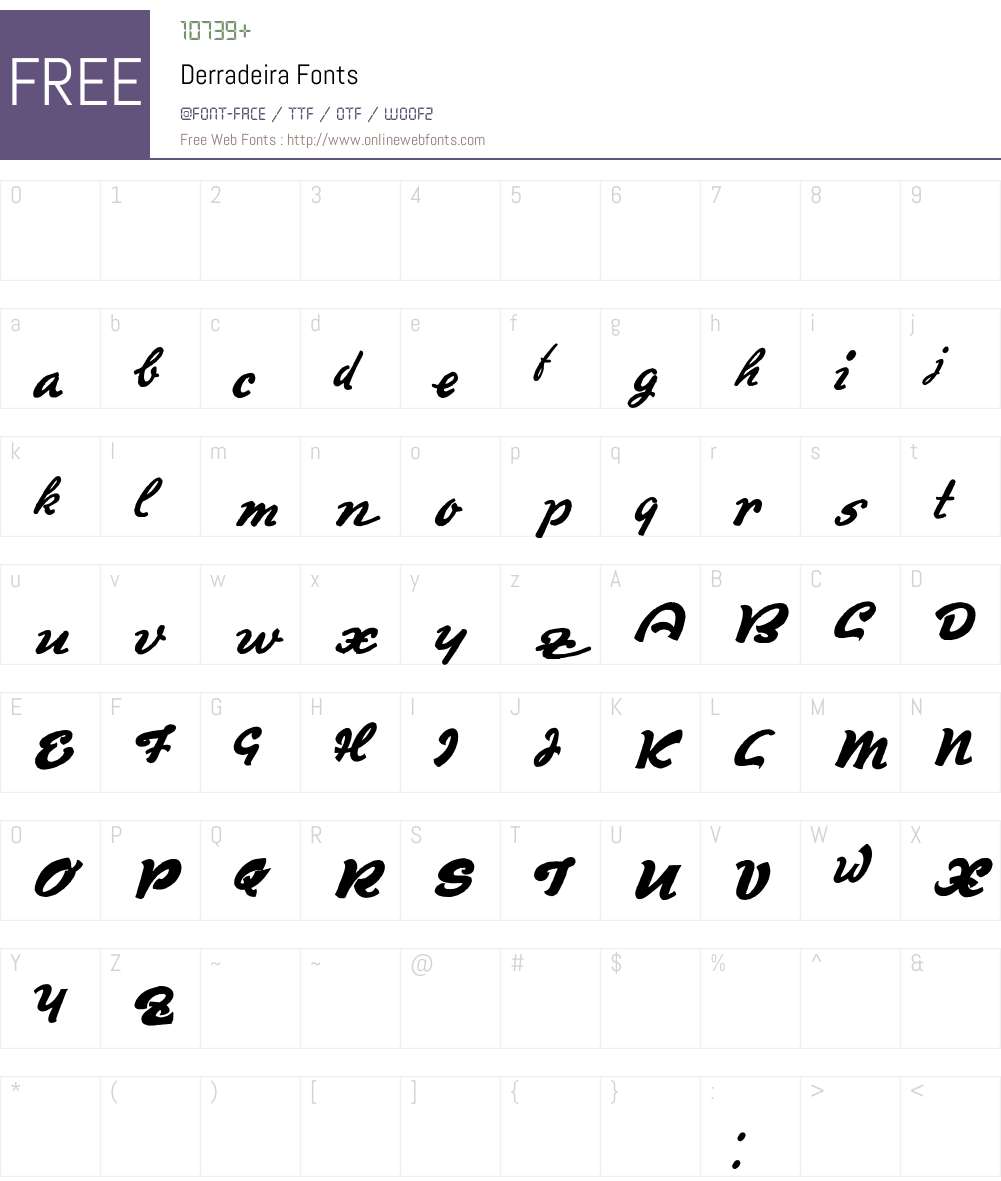 Derradeira Font Screenshots