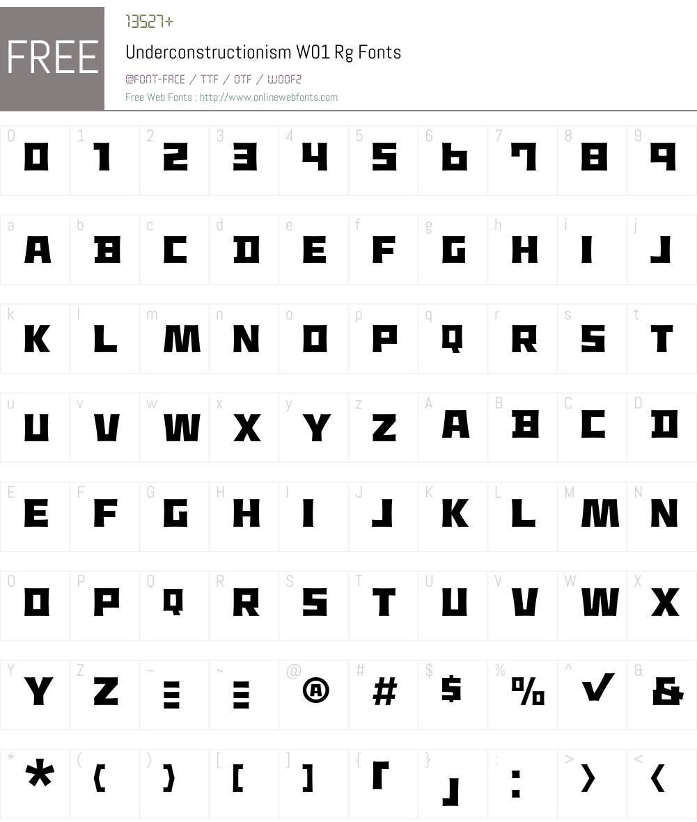 UnderconstructionismW01-Rg Font Screenshots