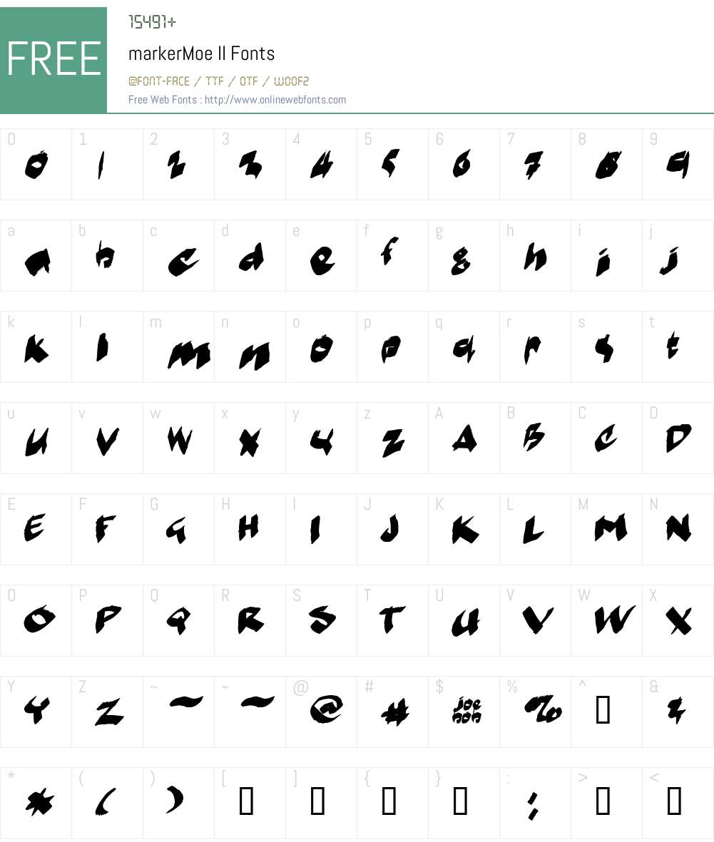 markerMoe II Font Screenshots