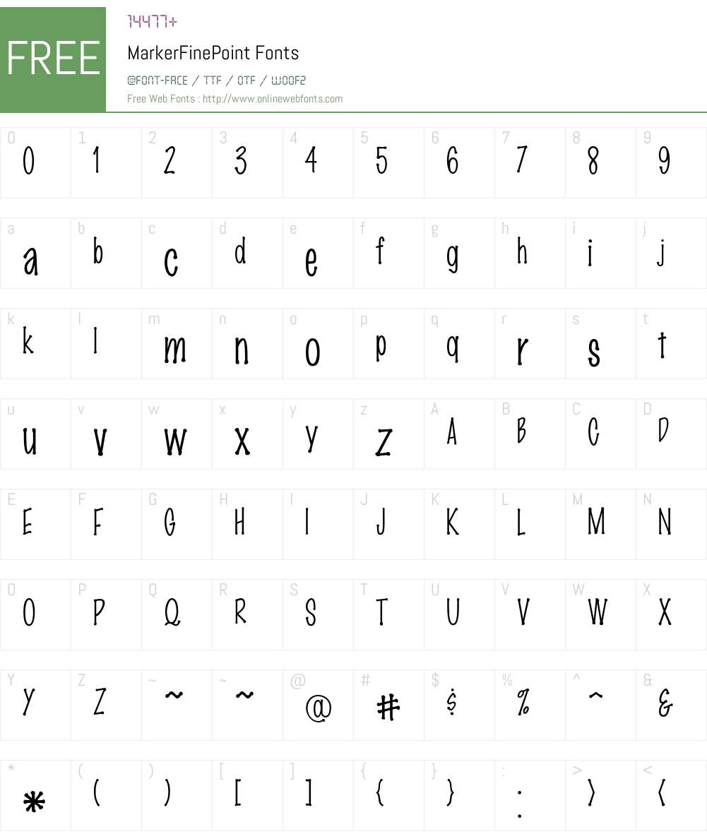 Marker Font Screenshots