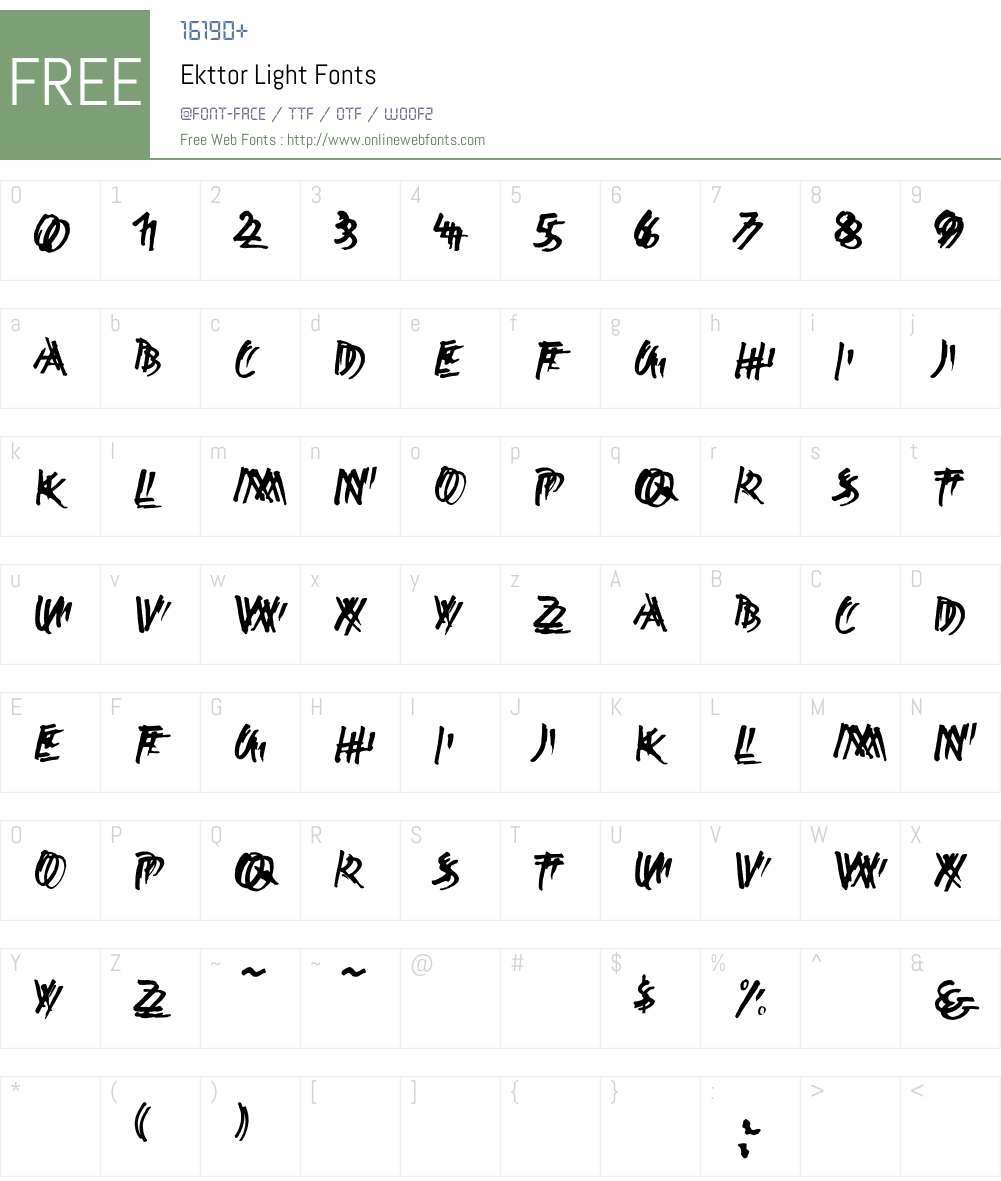 Ekttor Font Screenshots