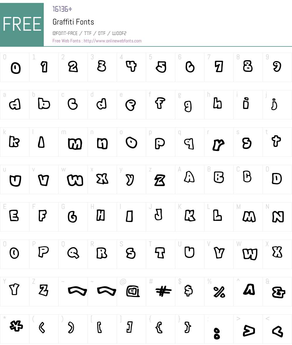 Graffiti Font Screenshots
