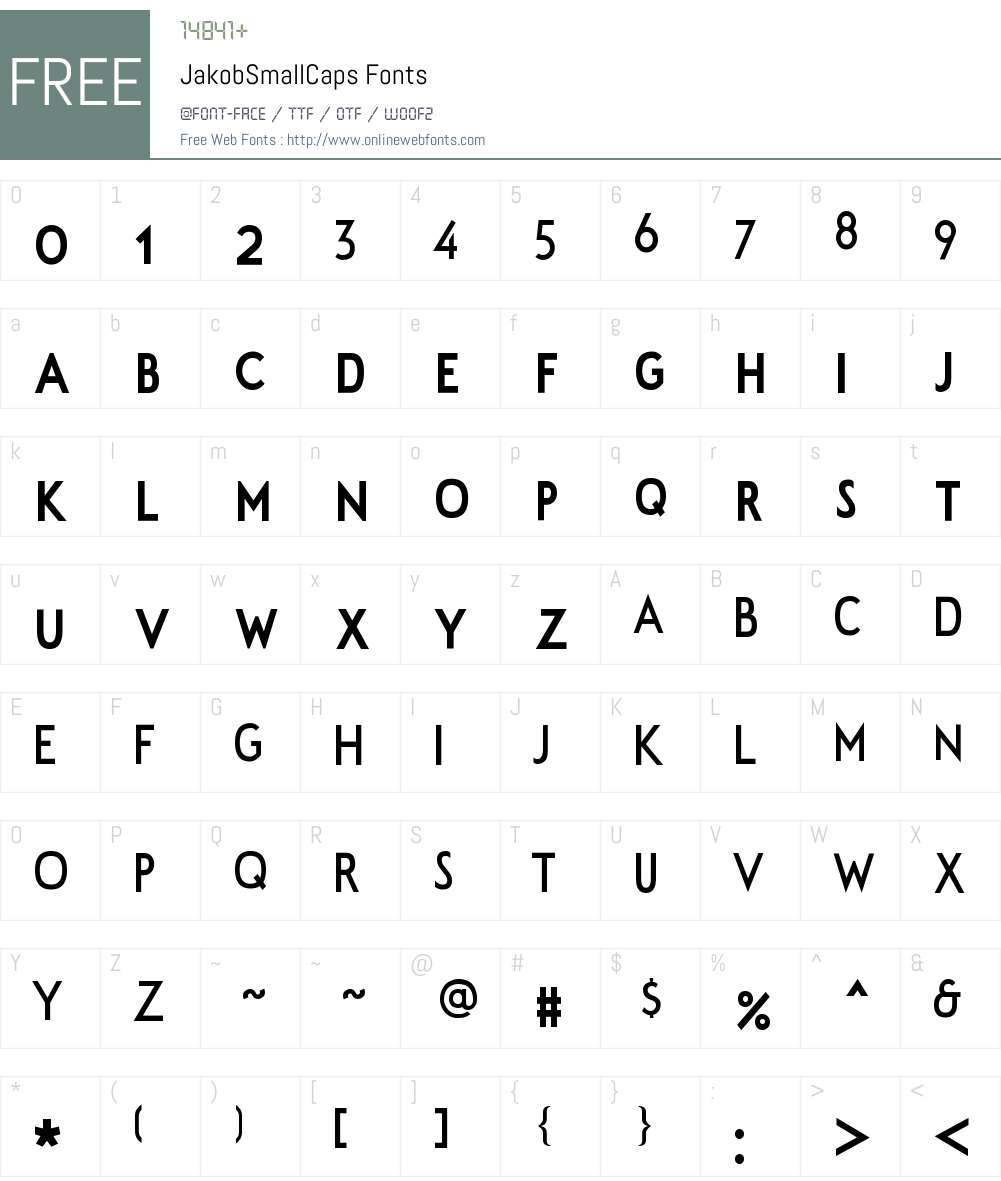 JakobSC Font Screenshots