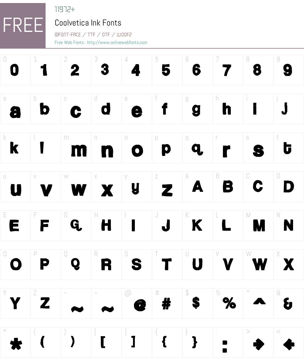 Coolvetica Ink Font Screenshots