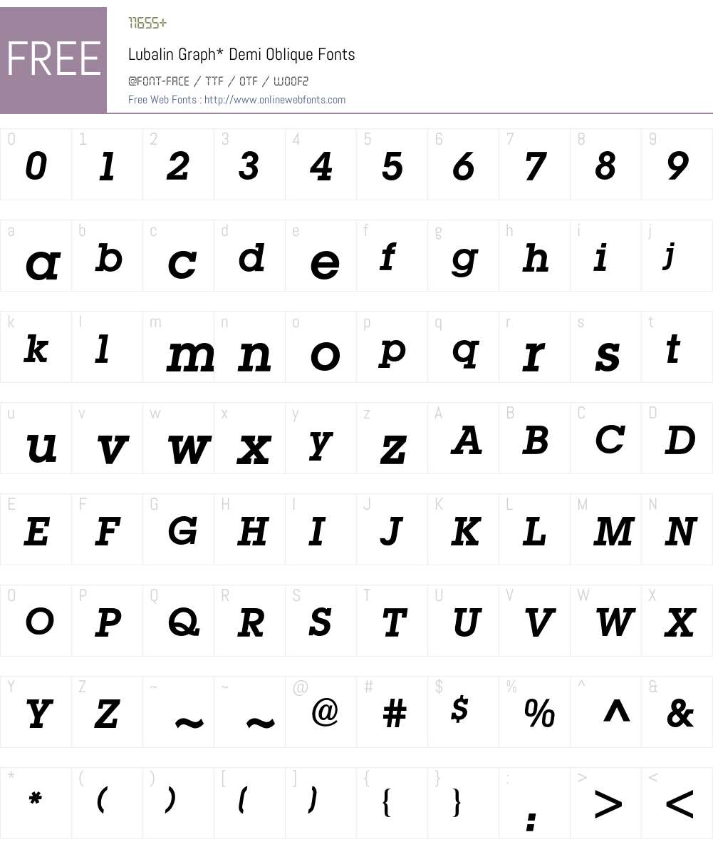 Lubalin BQ Font Screenshots
