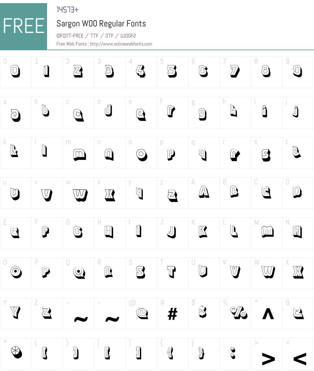 SargonW00-Regular Font Screenshots
