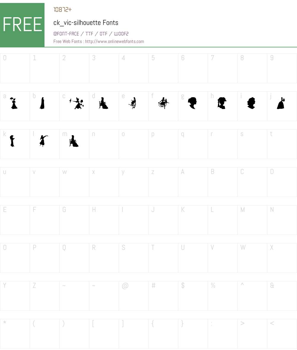 ck_vic-silhouette Font Screenshots