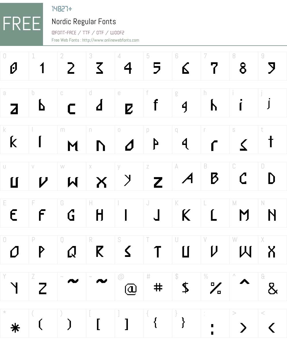 Nordic Font Screenshots