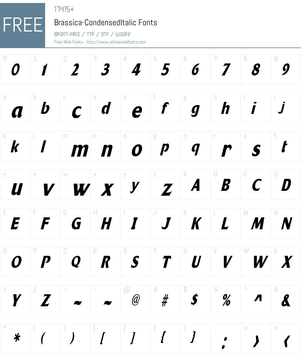 Brassica Font Screenshots