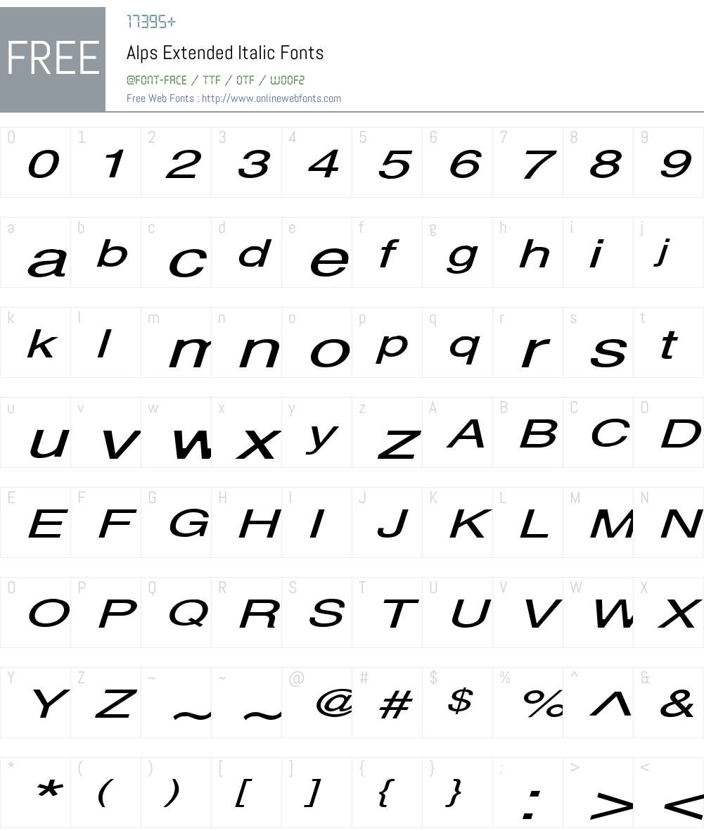 Alps Extended Font Screenshots