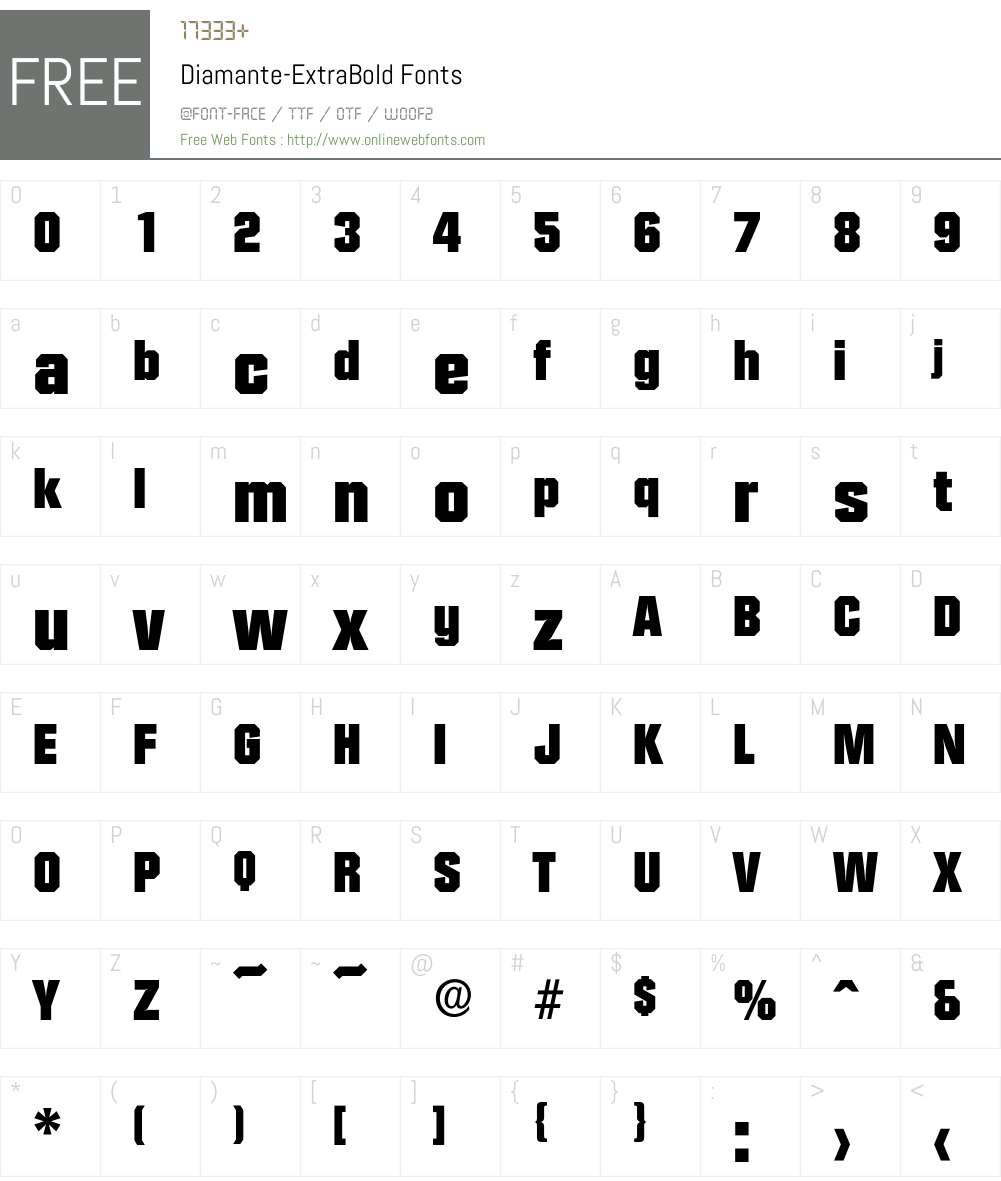 Diamante-ExtraBold Font Screenshots