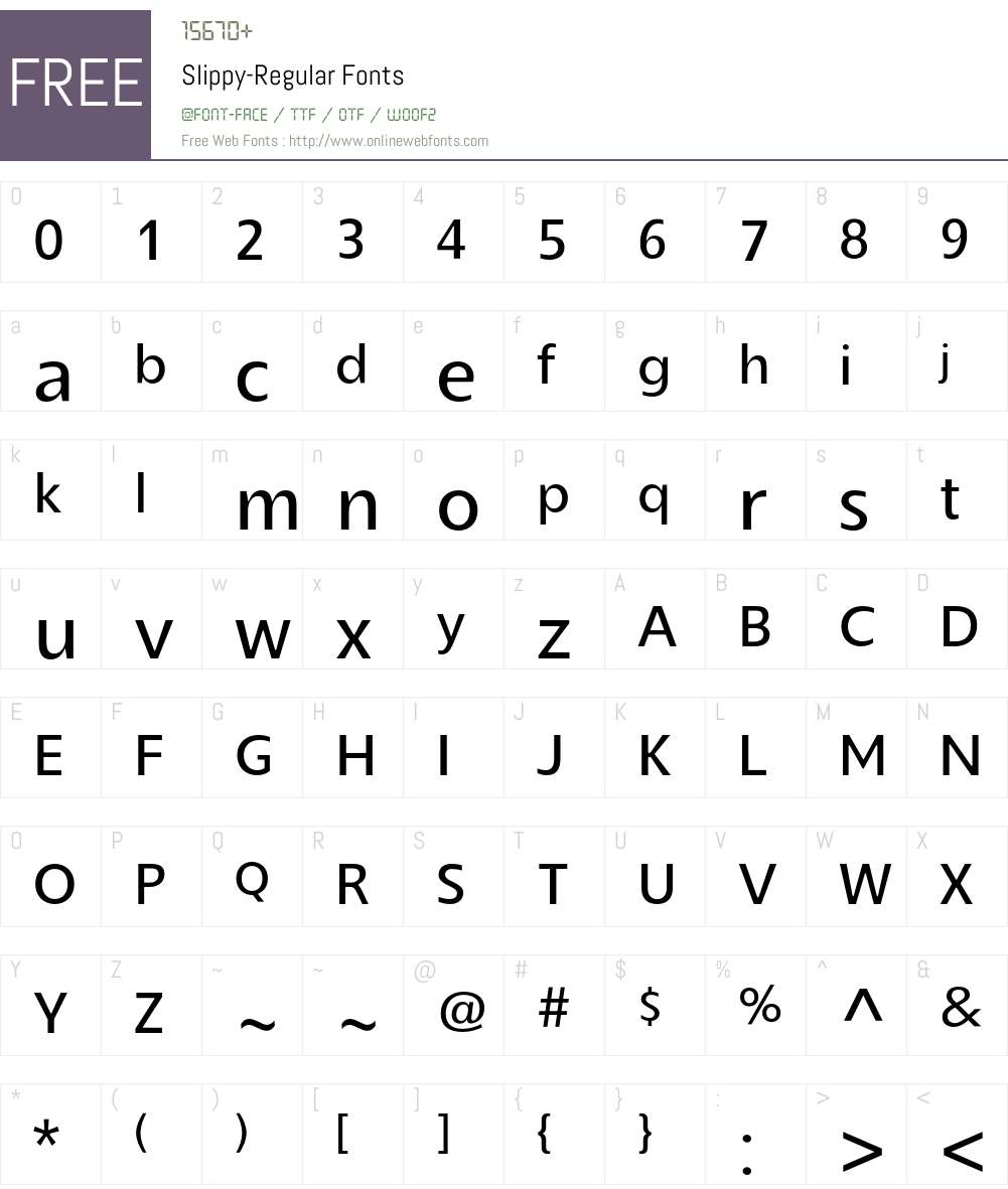 Slippy Font Screenshots