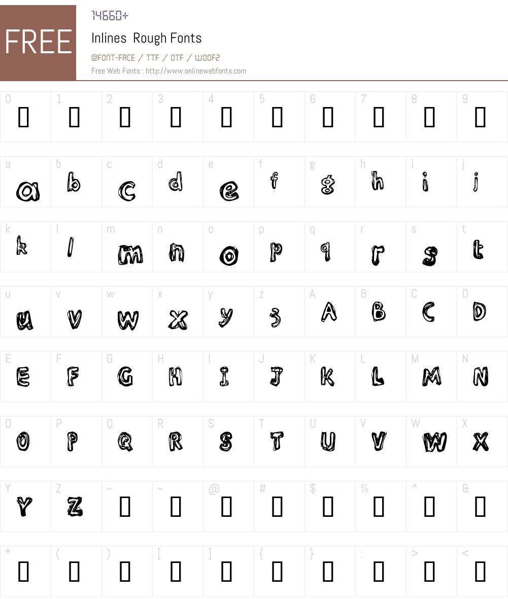 Inlines Font Screenshots